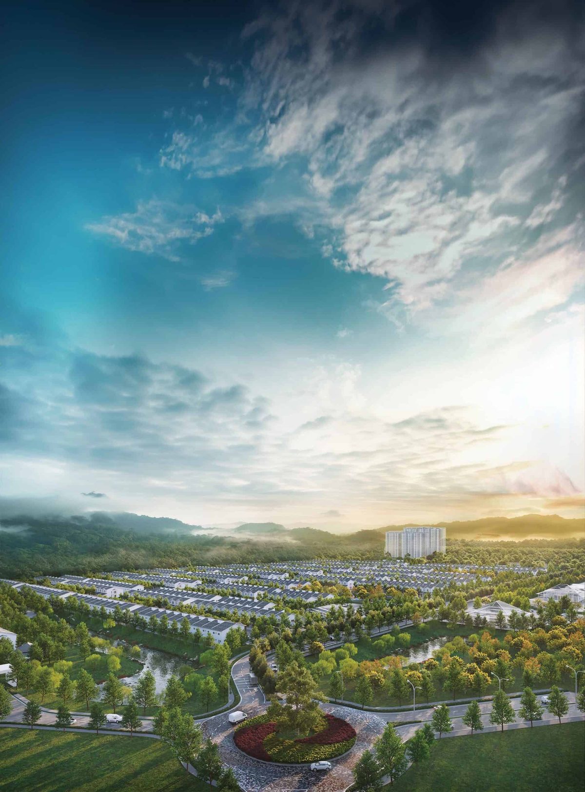 Aerial view of the 500-acre M Legasi township